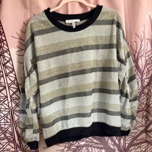 BCBGeneration Black and Cream Crew Neck Sweater